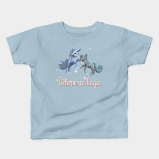 Believe in Magic Unicorn Art Kids T-Shirt